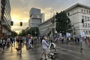 Протест на три кръстовища брани дърветата на "Опълченска"