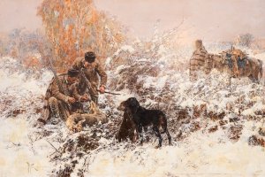 Картината на работилия в България чешки художник Ярослав Вешин Лов