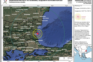 Поредица от земетресения е регистрирана в района на морския ни