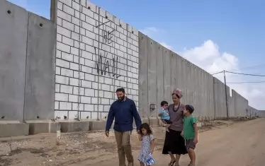 Ивицата Газа е отделена от Израел със стена.