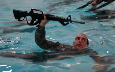  Swimming: Soldier’s side stroke.