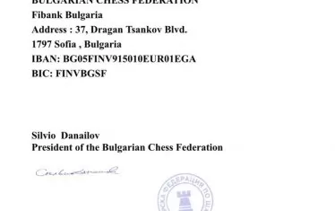 Ден по-рано, също в "Туитър", Данаилов публикува от името на Българската федерация по шахмат копия от "фактурите", с които иска общо €80 000 от националните федерации на Македония и Грузия.
