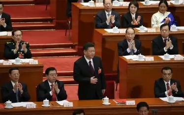  Китайският президент Си при откриването на годишната парламентарна сесия тази пролет