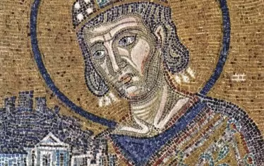 Константин Велики, мозайка ок.1000 г., "Св.София", Константинопол