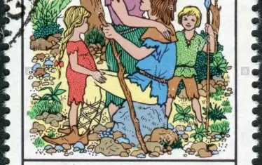  Рапунцел, възпоменателна марка за първото издание на немски през 1812 г.

