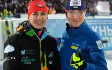 Екатерина Дафовска и Олена Петрова 21 години след битката помежду им на олимпийските игри в Нагано `98, донесла злато на българката и сребро на украинката в индивидуалния старт на 15 км.