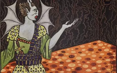 Приказно-митологичните мотиви са застъпени в изложбата.