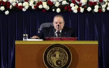 Бутефлика полага клетва за четвъртия си президентски мандат през 2014 г. 