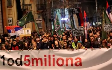 Протестът в събота вечерта в Белград