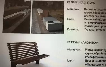 Пейката, за която Фандъкова твърди, че не е пейка, е описана на снимката, изпратена от пресцентъра й като ... пейка