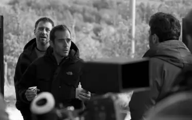 Рушен Видинлиев на снимачната площадка на "Снимка с Юки" 