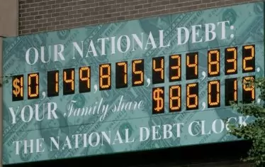 U.S. National Debt Clock бележи непрекъснато нарастване всяка десета от секундата.