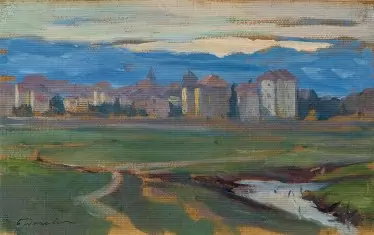 Борис Денев (1883-1969), "Изглед към София", ок. 1915 г. 
