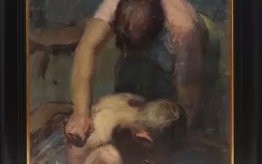 Битовите сцени са по-характерни за ранното творчество на Светлин Русев.