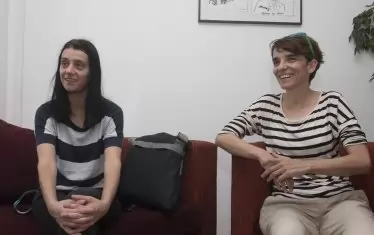 Весела и Мина в редакцията на "Сега" преди две години