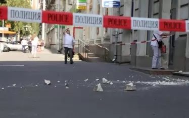 Мястото бе оградено с полицейска лента.