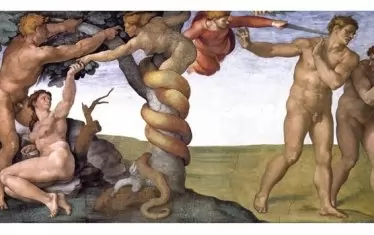 Микеланджело Буанароти - Грехопадението и изгонването от рая