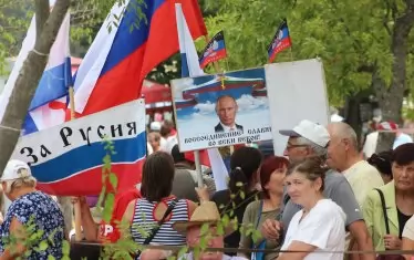  Традиционният събор на движение "Русофили" край яз. "Копринка". Снимката е от миналата есен. 