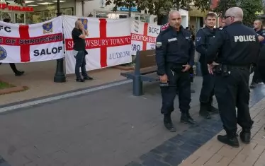 Навсякъде из центъра на София  имаше засилено полицейско присъствие.