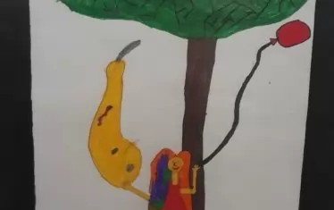  Рисунката на Йоана по приказката "Круша златуша".