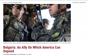 САЩ все повече залагат на военното сътрудничество с България.
