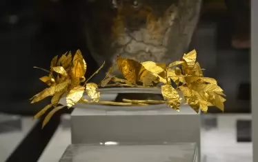  Златен венец с лаврови клонки, IV в. пр. Хр.