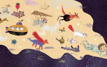 Новите издания на Валери Петров са поверени от изд. "Колибри" на четирима български художници. Тук илюстрацията е на Мария Налбантова.