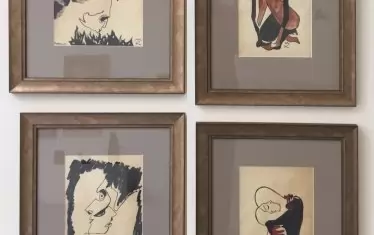 Картини от скандалната експозиция в галерия "Структура", където се разкри особено груб опит за фалшификация. 