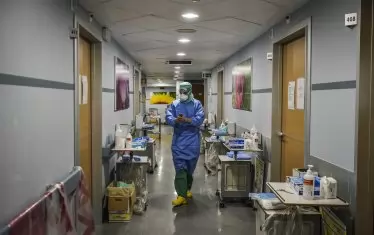  Гледка от болница в Северна Италия тия дни.