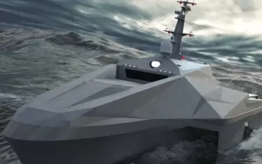Пентамаран лети над водата