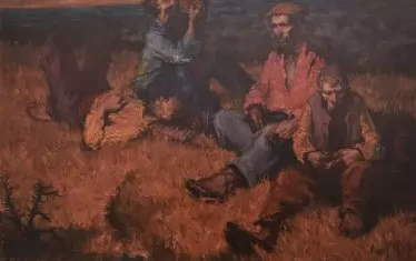 Собственост на Стефан Явашев, Христо Явашев, „Селяни, отдъхващи на полето“, 1954 г.