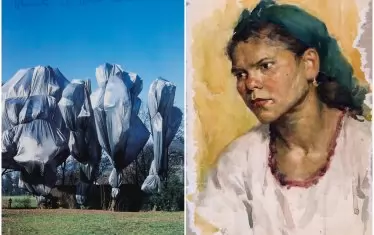 НХА Галерия Академия  "Опаковани дървета“, Фондация Байелер и парк Беровер, Риен, Швейцария, 1997-1998 и Христо Явашев „Етюд“ около 1954 г.