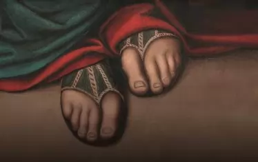  Краката на Исус - там, където са се намирали те, е била пробита врата.