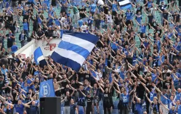 Агитката на "Левски" на Националния стадион "Васил Левски" в събота.