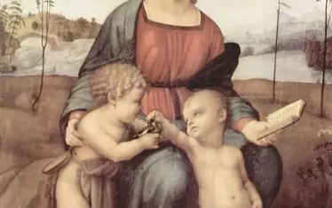  „Мадоната с щиглеца“, (1507 г.)
Рафаело, галерия Уфици