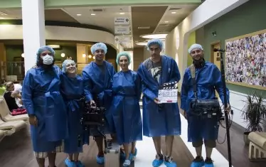 На снимачната площадка на „Слава“. 