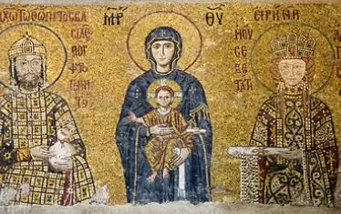 Мозайка на Богородица с Младенеца в апсидата, "Св. София"  