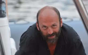 Владимир Явашев, племенник и сътрудник на Кристо - тук на езерото Изео, по времето на "Плаващите кейове".  