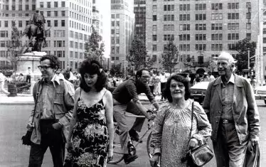 Кристо и Жан-Клод с Владимир и Цвета Явашеви в Ню Йорк, 1980. Тогава за пръв път на родителите е позволено да пътуват зад граница, за да видят сина си.