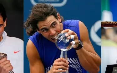 Рафа намира начин да захапе дори и нетрадиционни по форма шампионски трофеи.