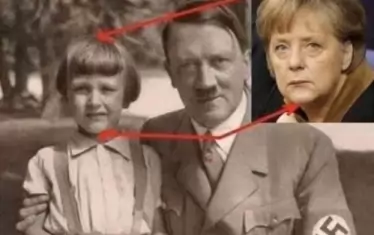  Меркел е родена 9 г. след самоубийството на Хитлер, но за много хора това е лъжа - Меркел е дъщеря/внучка на фюрера. 