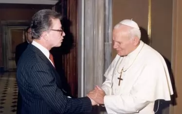  Любен Гоцев с папа Йоан Павел Втори