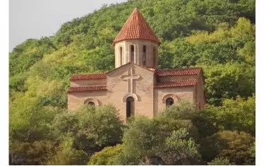 Храмът "Кюрмюк", сочен от легацията на бившата съветска република като пример за християнско културно наследство в Азербайджан.