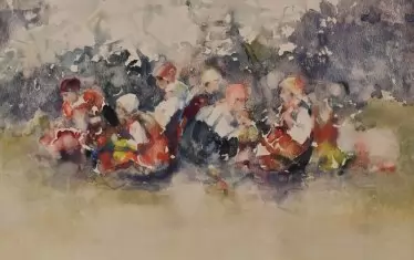  Никола Маринов, „Седянка под цъфнало дърво“