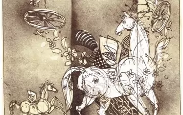 ЛЮБОМИР ЙОРДАНОВ, „Кончета“, литография, 70-те г. на ХХ в. Цена 149 лв.