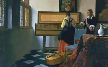  Вермеер - "Дама на клавесин с джентълмен".