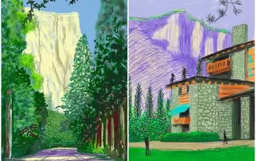  Две картини, направени с iPad, от серията "Йосемити“.