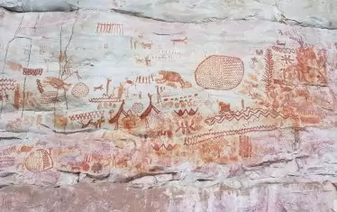 Част от праисторическата галерия в Амазония. 