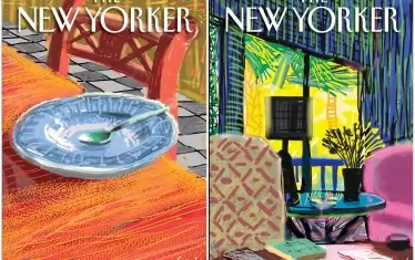  Две от първите iPad корици на "Ню Йоркър“. 