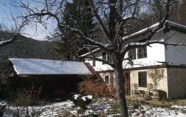 Пол и Андрю в двора на къщата през 2017 г.